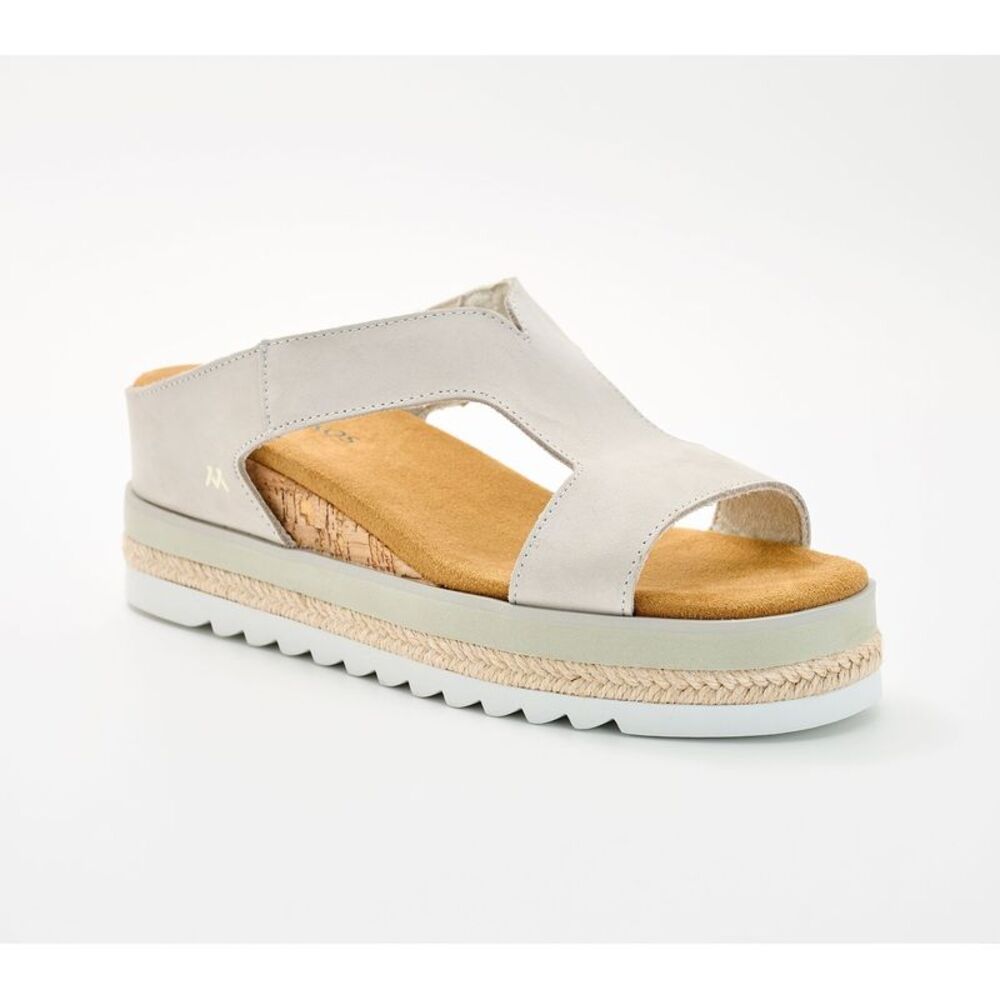 Mykos Women's Sz 9 Leather Wedges -Ismina Gray